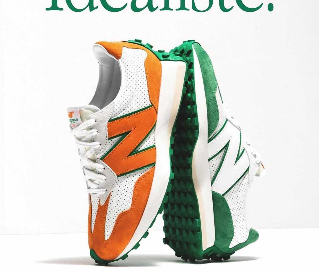 new balance 327 green and orange