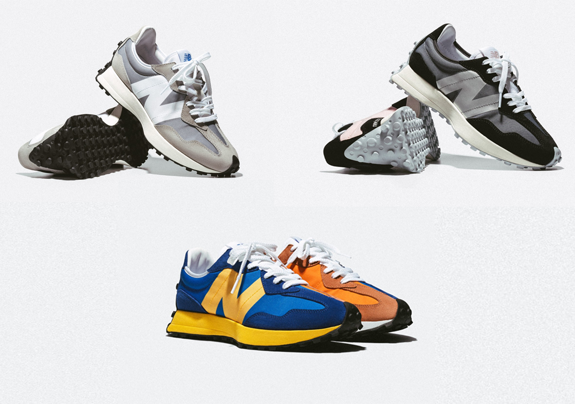 new balance 327 azul e amarelo