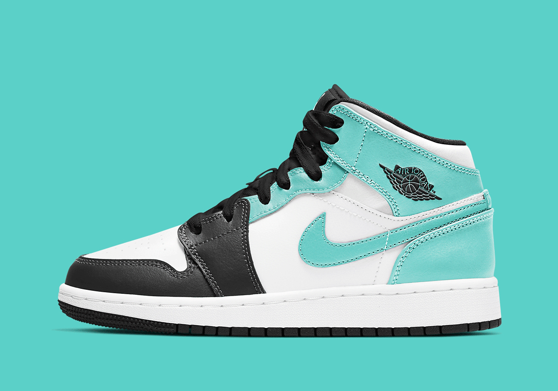 black white and turquoise jordan 1