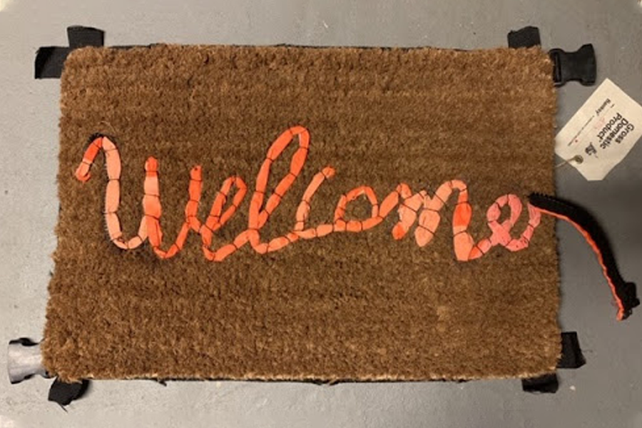 Banksy, Love Welcomes Welcome Mat (2019)