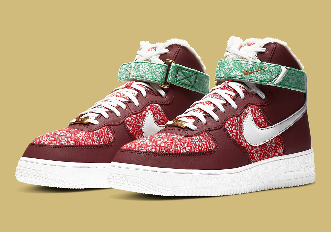 Nike air force 1 christmas sweater sale