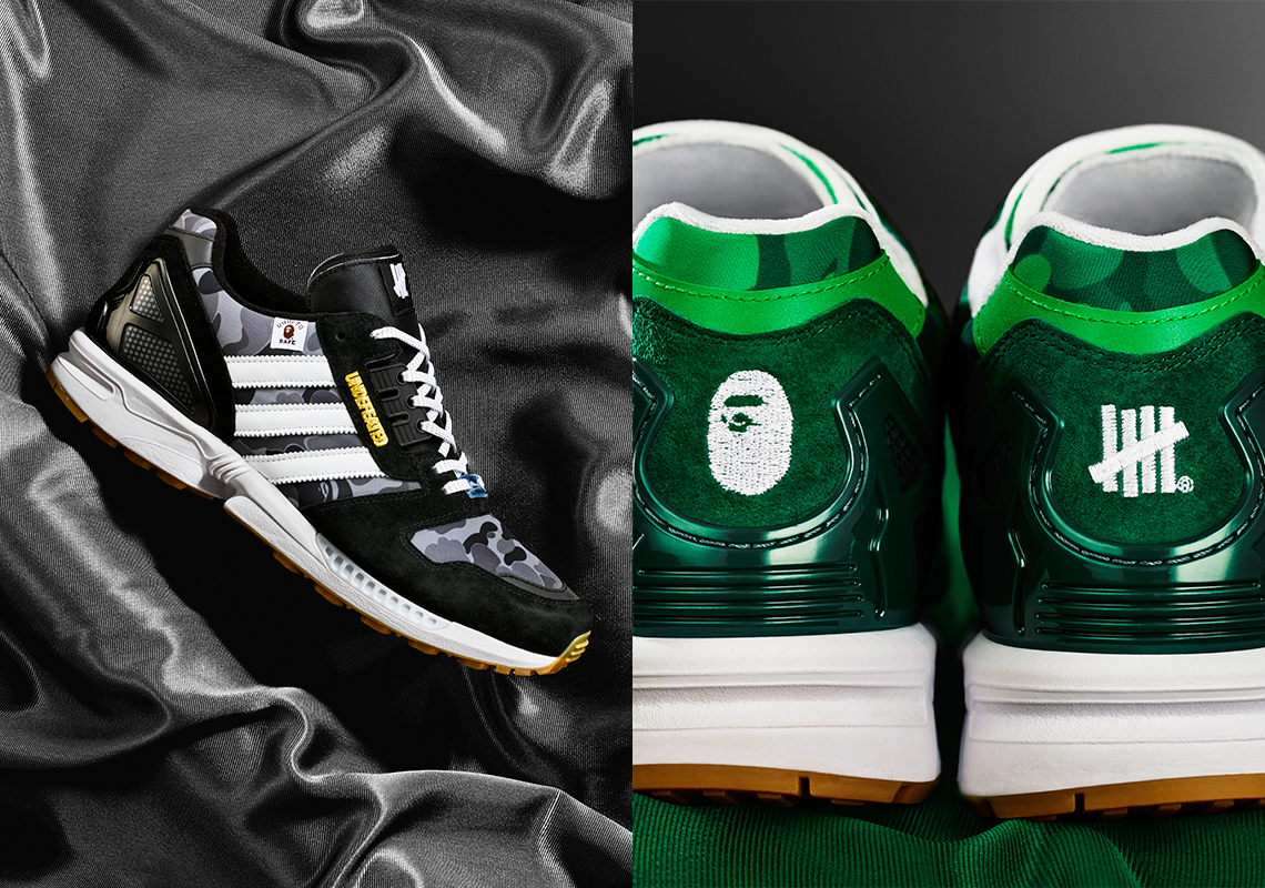 adidas zx 8000 bape undefeated green