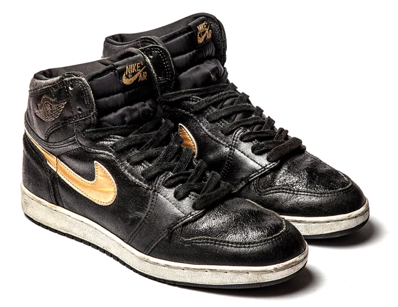 black and gold patent leather jordan 1