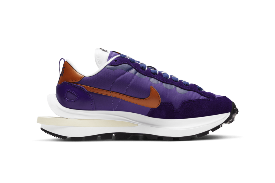 nike sacai waffle purple