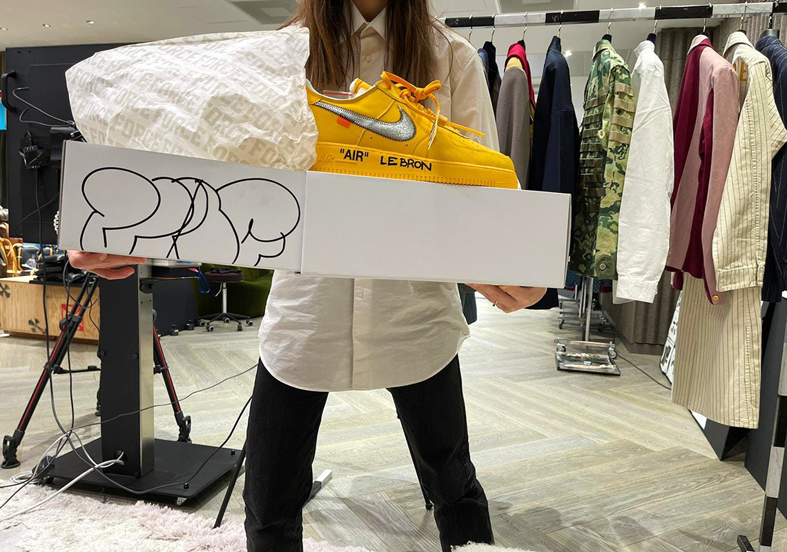 LeBron James teases Nike's unreleased yellow Off-White Air Force 1
