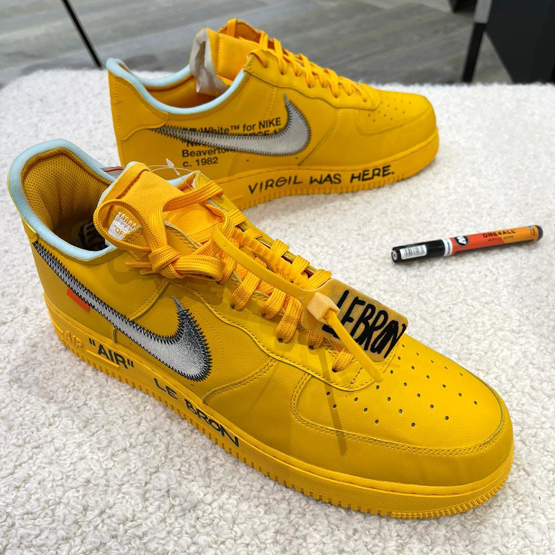 off white lebron air forces