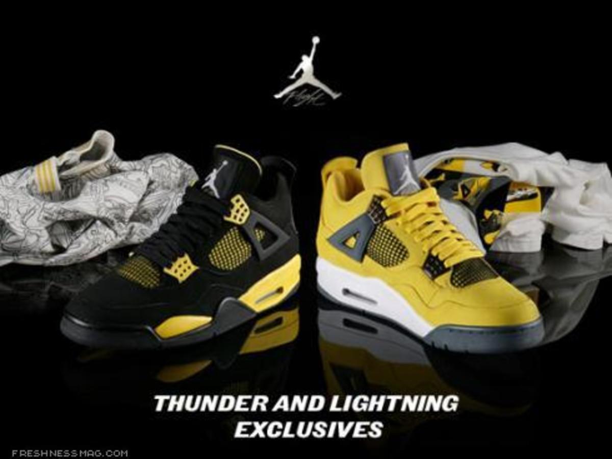 Nike Air Jordan 4 Thunder - Black/Tour Yellow • Price »