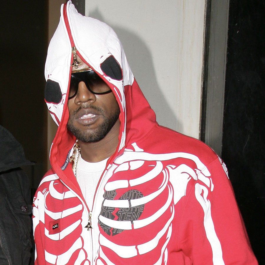 Kanye west skeleton hoodie on sale