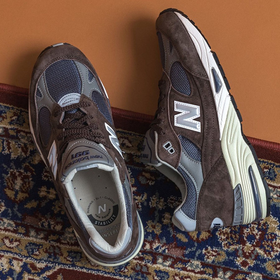 New Balance 991 Made in UK Brown/Navy Release Date SoleSavy