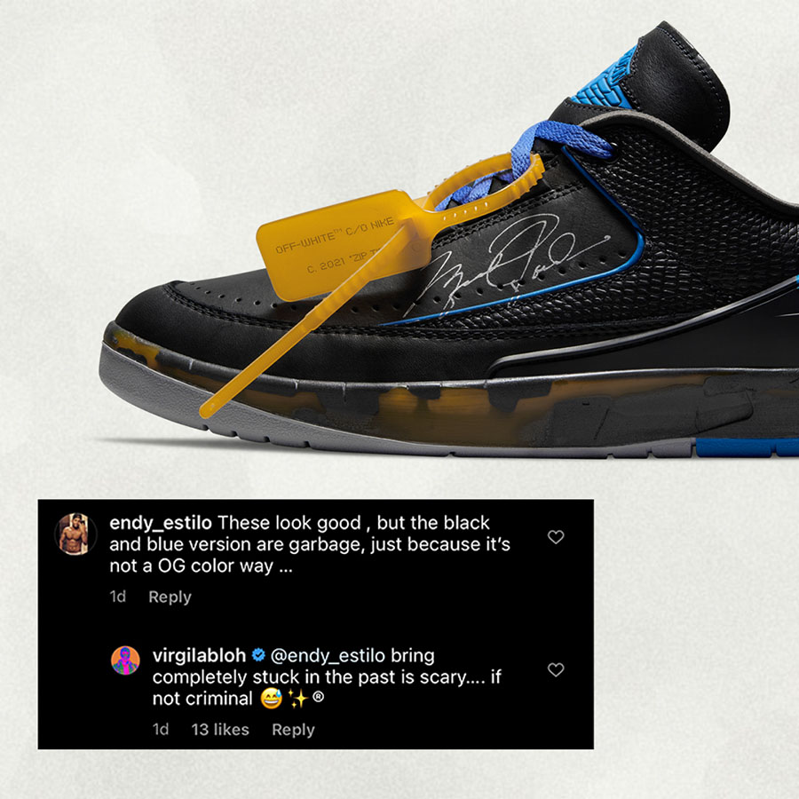 Virgil Abloh Responds To Criticisms On Off-White Air Jordan 2