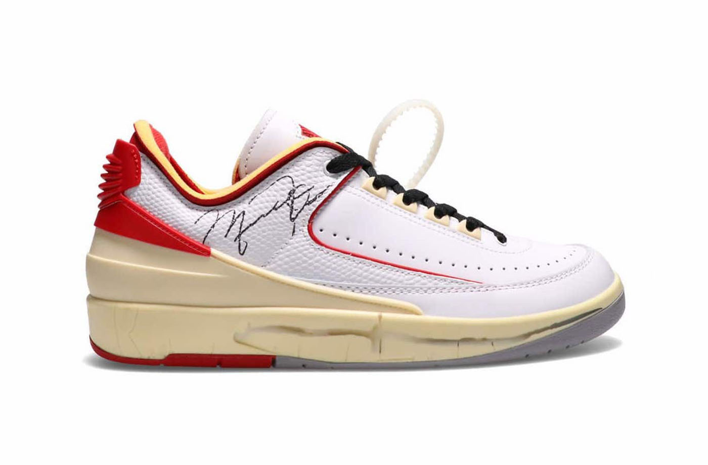 OFF WHITE x Air Jordan 2 Low White Varsity Red Release Date SoleSavy