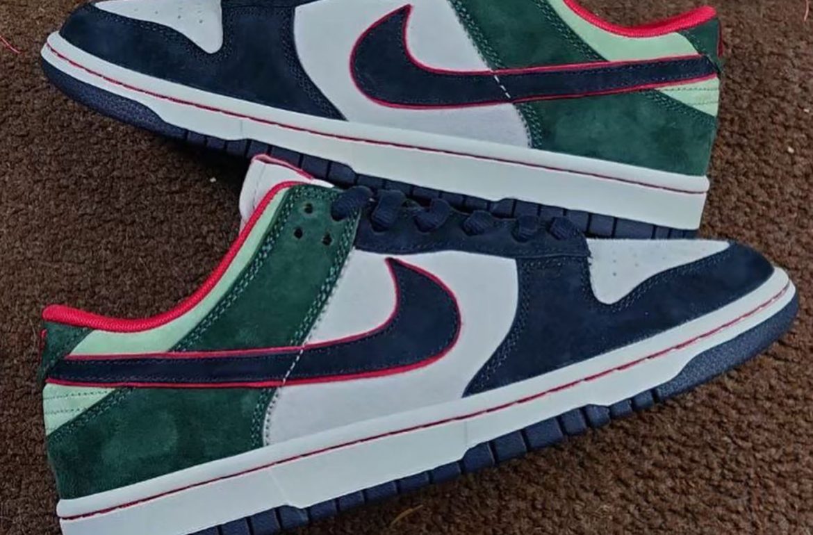 Nike Dunk Low White Green Navy Red Release Information SoleSavy