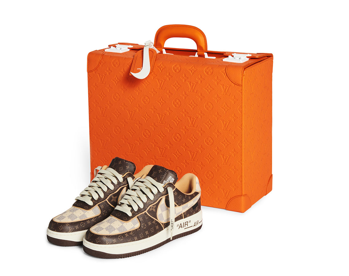 Jordan 1 OFF-LOUIS Louis Vuitton x Nike Air with suitcase Customs