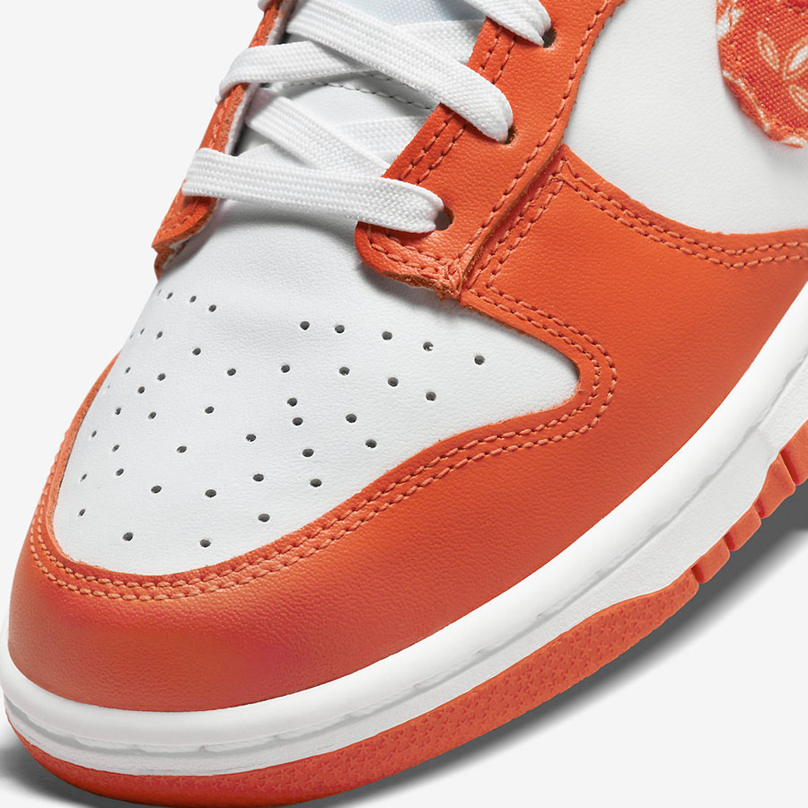 nike dunk low paisley orange