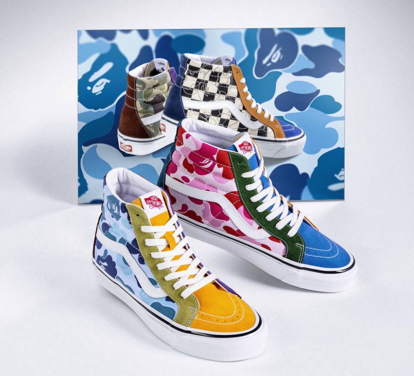 The BAPE x Vans Sk8 Hi Old Skool Camo Collection Drops Soon SoleSavy News