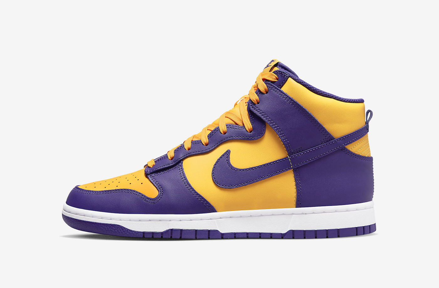 purple and yellow nike high tops