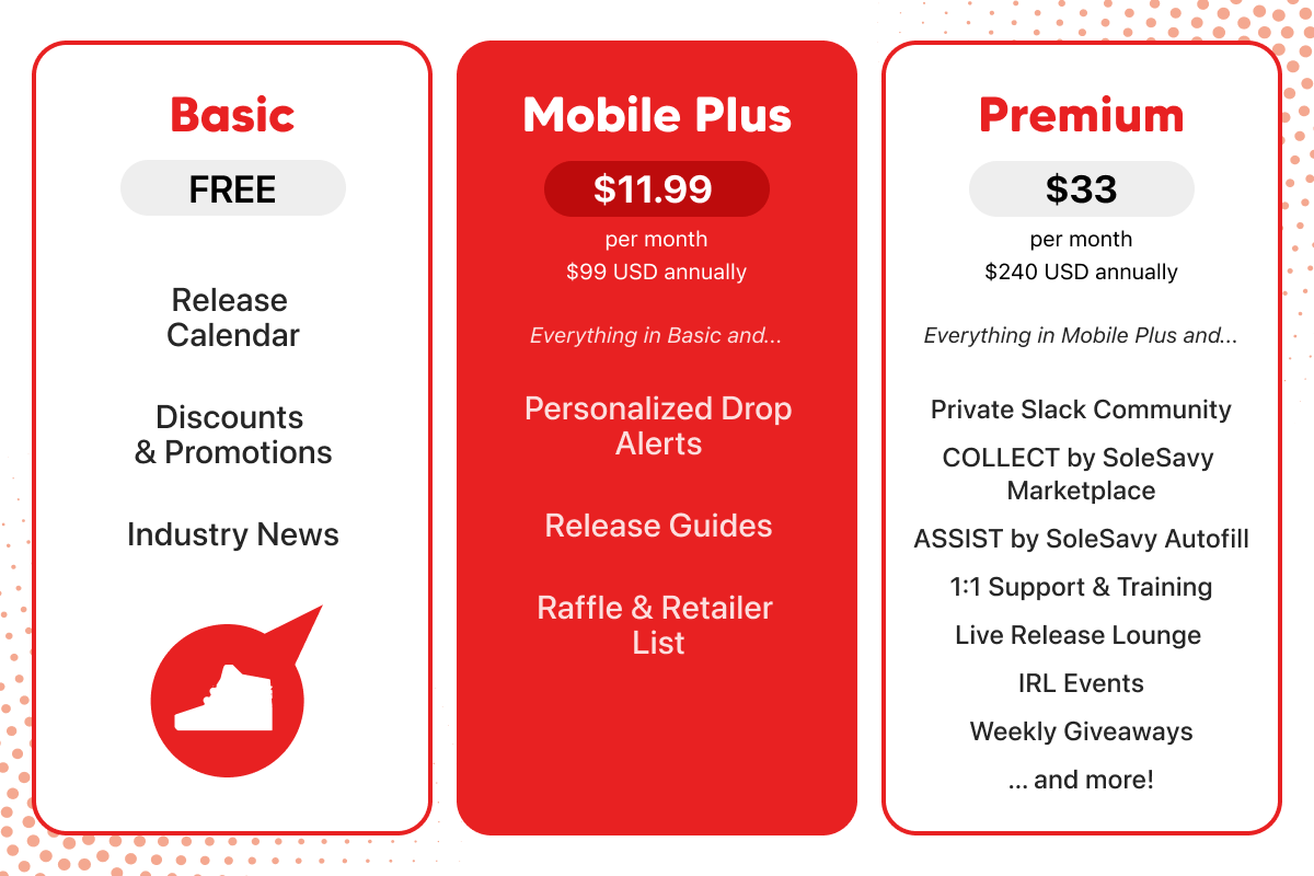 SoleSavy Membership Tiers