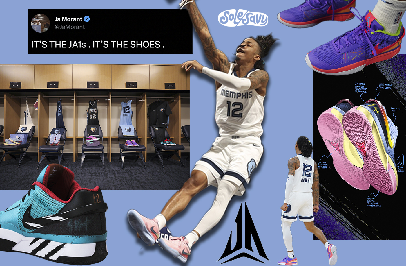 Memphis Grizzlies' Ja Morant debuts two Nike Ja 1's colorways at 2023  All-Star Weekend