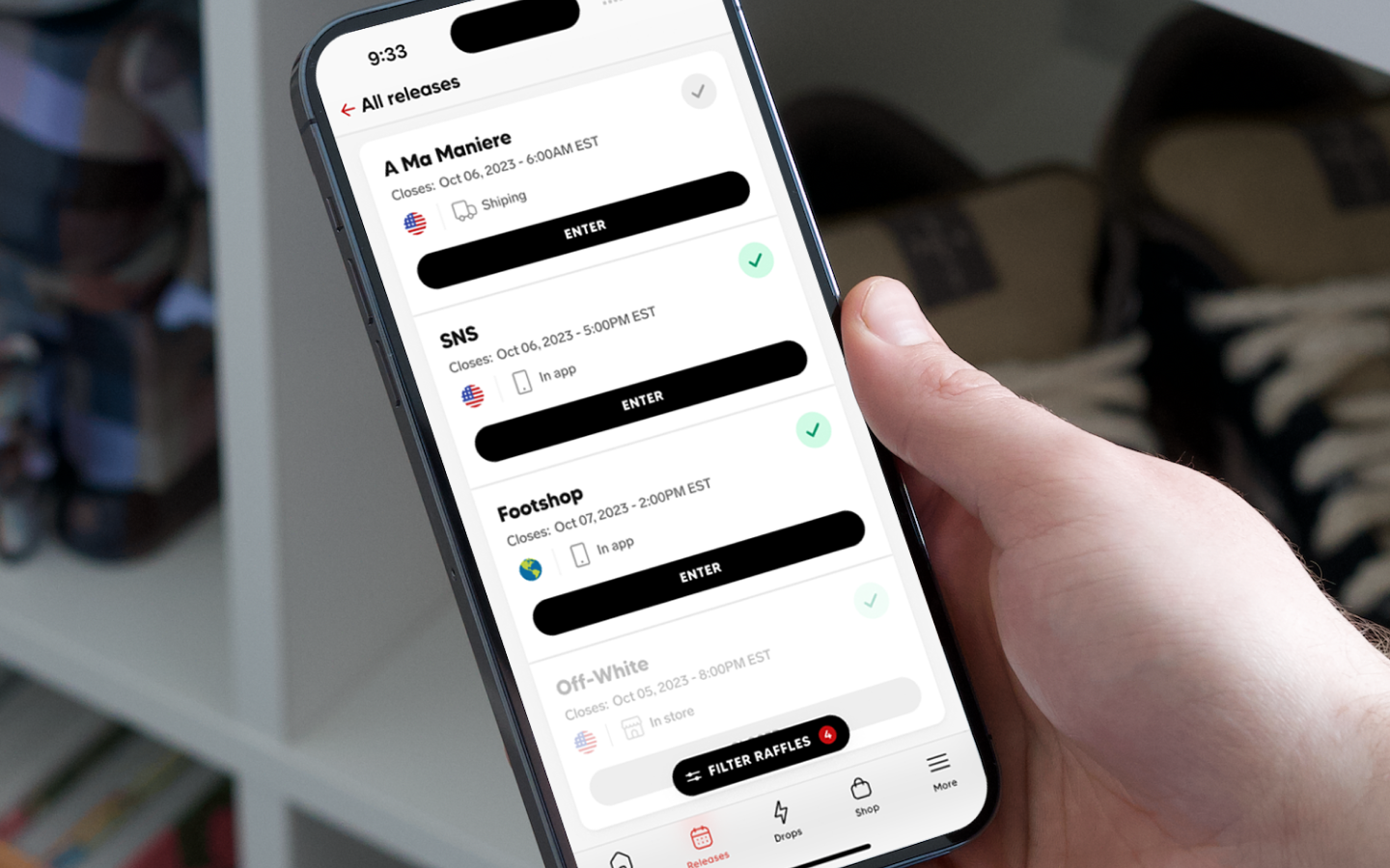 upcoming shoe raffles